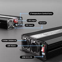 Menič napätia ERAYAK 8102U1 1500W/3000W, 12V-230V 3