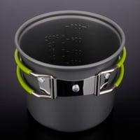 Set de gătit pentru camping ERBO, set de vase din aluminiu pentru camping, echipament de gătit pentru drumeții în aer liber 6