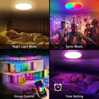 Eregou LED Mennyezeti Lámpa 24W RGB Dimmelhető Okos Fürdőszoba Lámpa 7