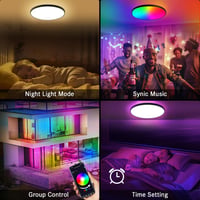 Eregou LED Mennyezeti Lámpa 24W WiFi RGB Dimmer Alexa Google Home Fürdőszoba Hálószoba 7