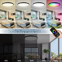 Eregou LED Mennyezeti Lámpa 24W WiFi RGB Dimmer Alexa Google Home Fürdőszoba Hálószoba 2