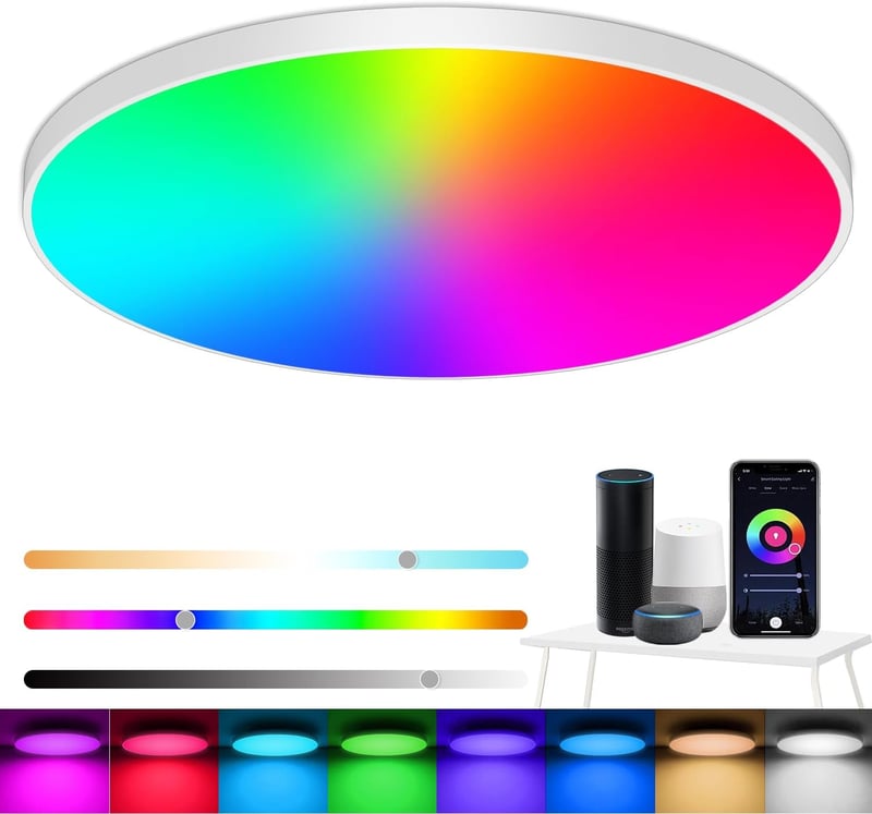 Eregou LED Mennyezeti Lámpa Dimmelhető 24W RGB Okos Alexa Google Home