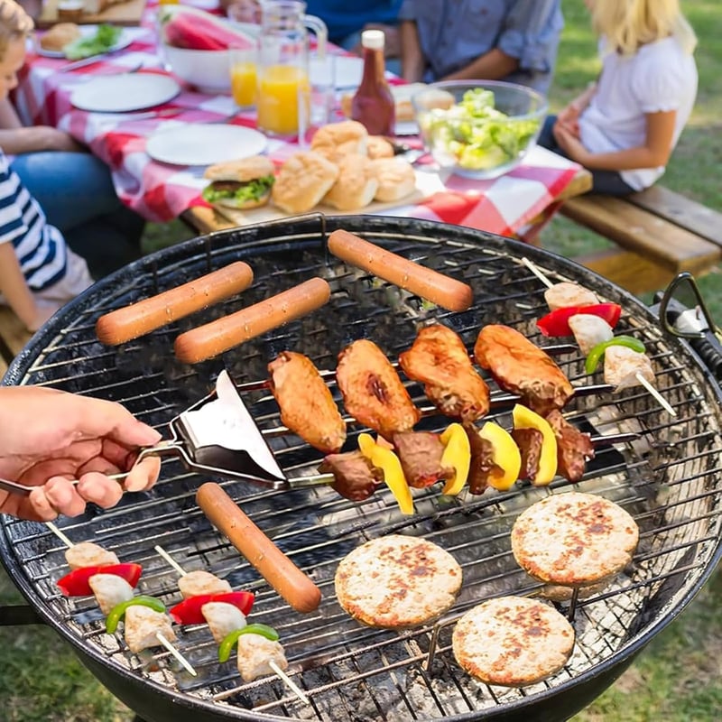 ERFGT 2 darabos félautomata grillvilla szett rozsdamentes acélból zsírkeféve