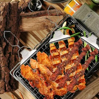 ERFGT 2 darabos félautomata grillvilla szett rozsdamentes acélból zsírkeféve 6