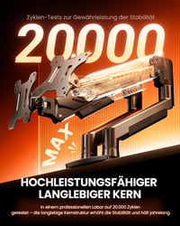 ErGear držiak na dva monitory pre obrazovky s uhlopriečkou 13 – 32 palcov, max. 9 kg, VESA 75/100 mm, montáž bez náradia, čierny 7