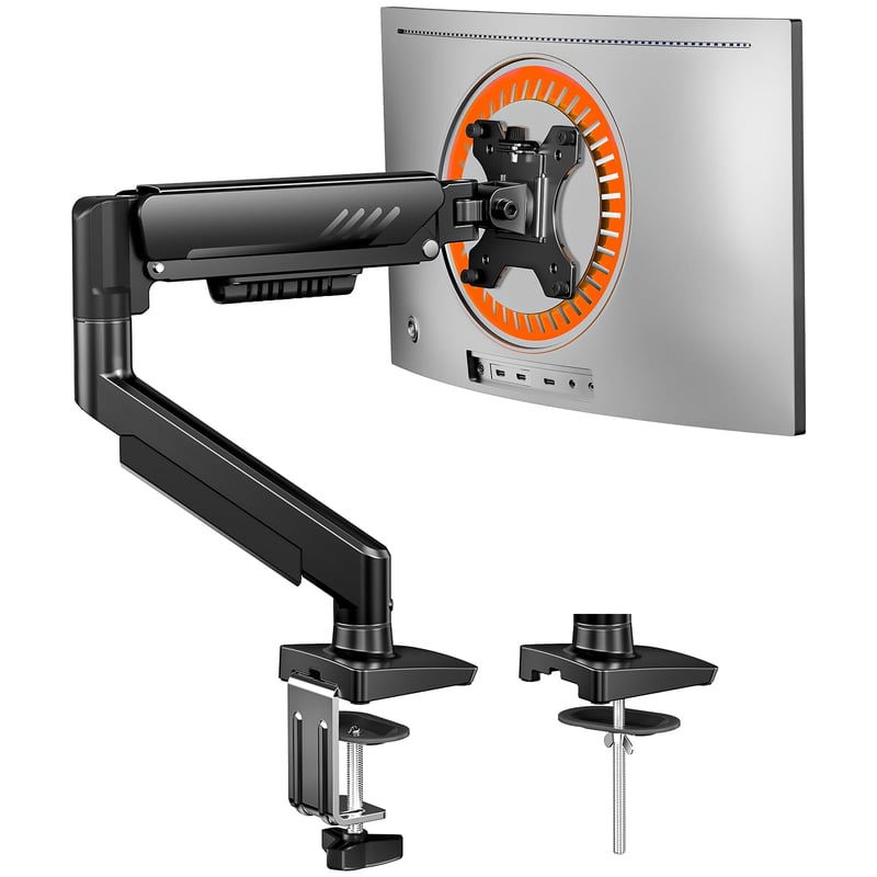Držiak na monitor ErGear pre obrazovky s uhlopriečkou 13 – 34 palcov, nastaviteľný stojan na monitor s nosnosťou 9 kg, montáž VESA 75 a 100 mm bez použitia náradia, s organizérom káblov