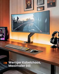 Držiak na monitor ErGear pre 13-40-palcové ultrawide obrazovky, nosnosť 12 kg, sklopný a otočný, VESA 75x75/100x100 mm, upevnenie na stôl 4