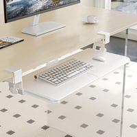 ERGOMAKER Billentyűzet Tálca 65x30cm Csíptetős Húzható Számítógép Fiók Fehér 2