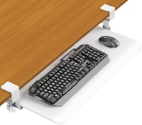 ERGOMAKER Billentyűzet Tálca 65x30cm Csíptetős Húzható Számítógép Fiók Fehér 1