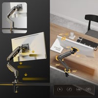Ergosolid F80-0 gázrugós monitor kar, 17-32", VESA 75/100 mm, 360°-ban forgatható 9