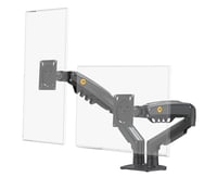 Ergosolid F160VAR Dvostruki nosač za monitore od 17-27 inča, plinska opruga, VESA 75/100mm, rotacija 360°, 2x9 kg, kanalica za kabele 3