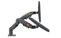 Ergosolid F160VAR Dvostruki nosač za monitore od 17-27 inča, plinska opruga, VESA 75/100mm, rotacija 360°, 2x9 kg, kanalica za kabele 4