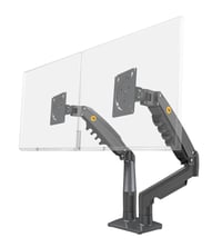 Ergosolid F160VAR Dvostruki nosač za monitore od 17-27 inča, plinska opruga, VESA 75/100mm, rotacija 360°, 2x9 kg, kanalica za kabele 2
