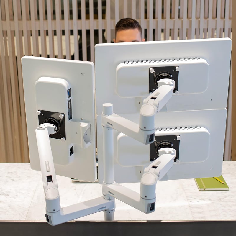 Ergotron LX ARM kiterjesztés és nyakörv készlet monitor tartóhoz - LX Extension and Collar Kit, White, 3 displays