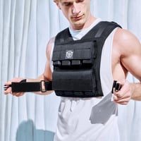 Eric Flag Állítható Súlymellény 0-40 lb (18 kg) - Kivehető Vas Súlyokkal Futáshoz, Erőnléti Edzéshez - Kompakt, Strapabíró Oxford Anyag - Fé 7
