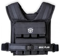 Eric Flag Állítható Súlymellény 0-40 lb (18 kg) - Kivehető Vas Súlyokkal Futáshoz, Erőnléti Edzéshez - Kompakt, Strapabíró Oxford Anyag - Fé 1