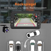 ERIDAX dual fedélzeti kamera elöl-hátul, FHD 1080P, 3" IPS kijelző, éjszakai látás 5