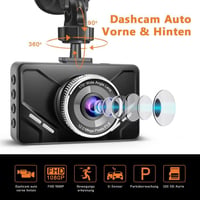 ERIDAX dual fedélzeti kamera elöl-hátul, FHD 1080P, 3" IPS kijelző, éjszakai látás 2