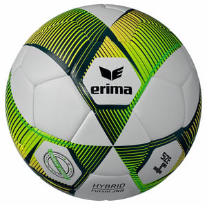 Erima Hybrid Lite 290 Futsal lopta - veličina 4, zeleno/žuta - Uniseks omladinska lopta za mali nogomet
