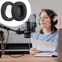 Erioscar Perne de schimb pentru căști JBL E65 E65BTNC Live 650 650NC 650BTNC Live 660 660NC Duet NC, piele moale, spumă cu memorie, negru, 1 pereche 7
