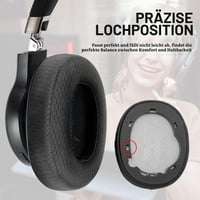 Erioscar Perne de schimb pentru căști JBL E65 E65BTNC Live 650 650NC 650BTNC Live 660 660NC Duet NC, piele moale, spumă cu memorie, negru, 1 pereche 5