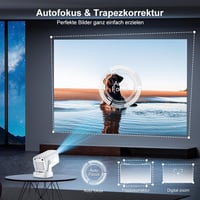 Eroshoo HY260pro 4K Mini Projektor WiFi 6 Android 14 Otthoni Mozi 7