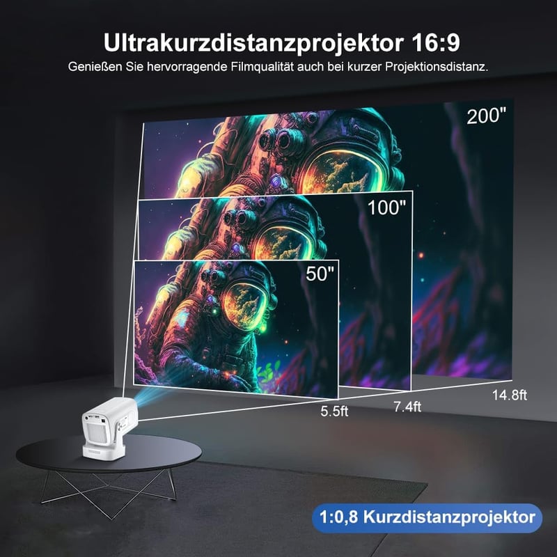 Eroshoo HY260pro 4K Mini Projektor WiFi 6 Android 14 Otthoni Mozi