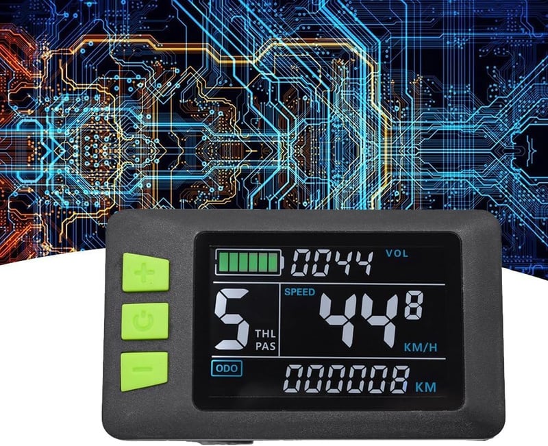 Erpmlyo LCD Kijelző Elektromos Roller Számláló 24V 36V 48V 60V Színes Műszerfal