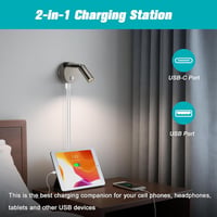 ERWEY 2db LED olvasólámpa 12V lakóautóhoz, érintésvezérelt, dimmelhető, USB-s, fekete 2