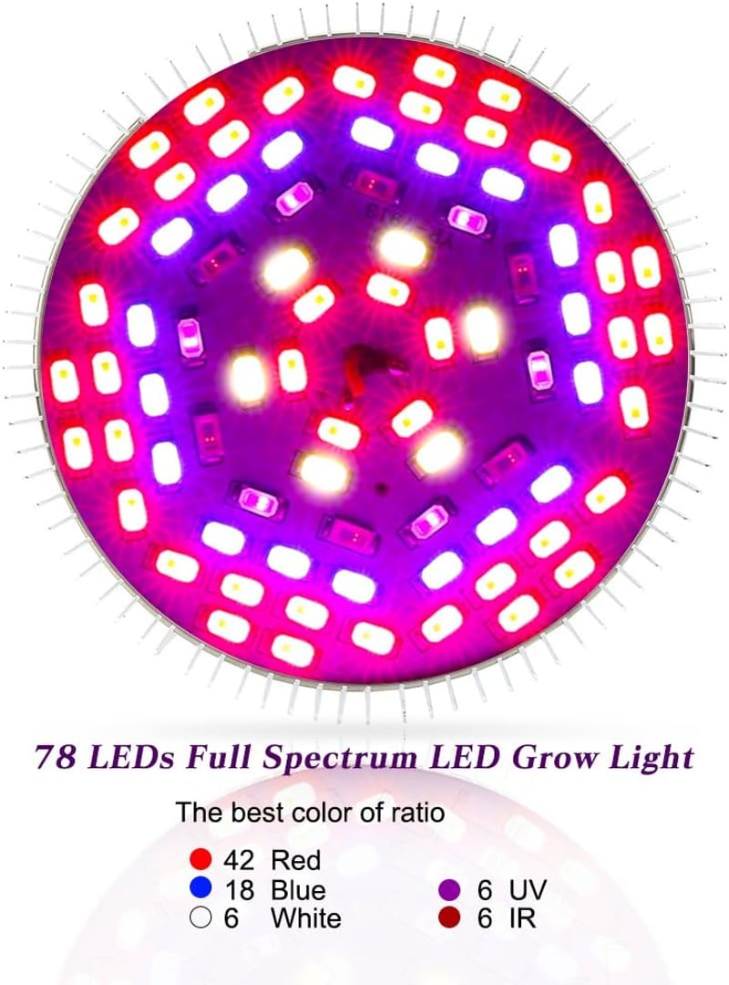 Esbaybulbs LED Növénylámpa E27 Teljes Spektrum Növekedési Fény