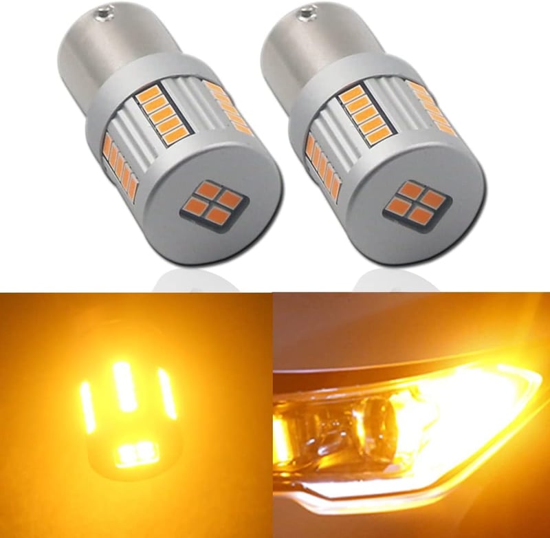 Eseastar S25 BA15S LED izzó sárga 180° irányjelzéshez 34SMD 2db