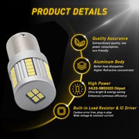 Eseastar S25 BA15S P21W LED izzó fehér 6000K autóhoz 2db 4