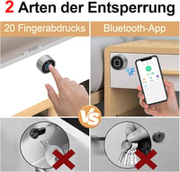 Eseesmart Ujjlenyomat Bluetooth Fiók és Szekrényzár 22mm Biztonsági Zár Applikációval 2