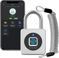 Eseesmart Ujjlenyomat Lakat - Bluetooth Okos Zár Vízálló Kerékpárhoz, Szekrényhez, Sisákhoz 1