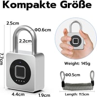 Eseesmart Ujjlenyomat Lakat - Bluetooth Okos Zár Vízálló Kerékpárhoz, Szekrényhez, Sisákhoz 6