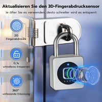 Eseesmart Ujjlenyomat Lakat - Bluetooth Okos Zár Vízálló Kerékpárhoz, Szekrényhez, Sisákhoz 3