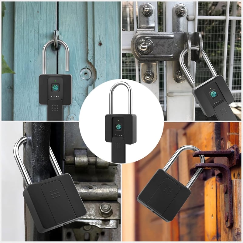 Eseesmart ujjlenyomat lakat hosszú shackle vízálló kulcs app