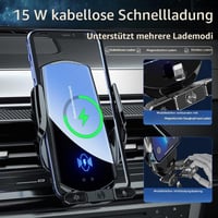 Esenlong 15W bezdrôtová nabíjačka do auta a držiak na telefón, magnetické automatické uchytenie, Qi rýchlonabíjanie 5
