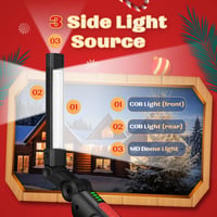 Eslas LED munkalámpa mágneses talp 3 oldalas 7 módú forgó camping szerelő 2