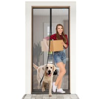 Magnetická sieť proti hmyzu ESMAYULO na dvere 90x240 cm - Čierna sieť proti hmyzu na balkónové dvere, terasové dvere, automatické zatváranie, inštalácia bez náradia 1