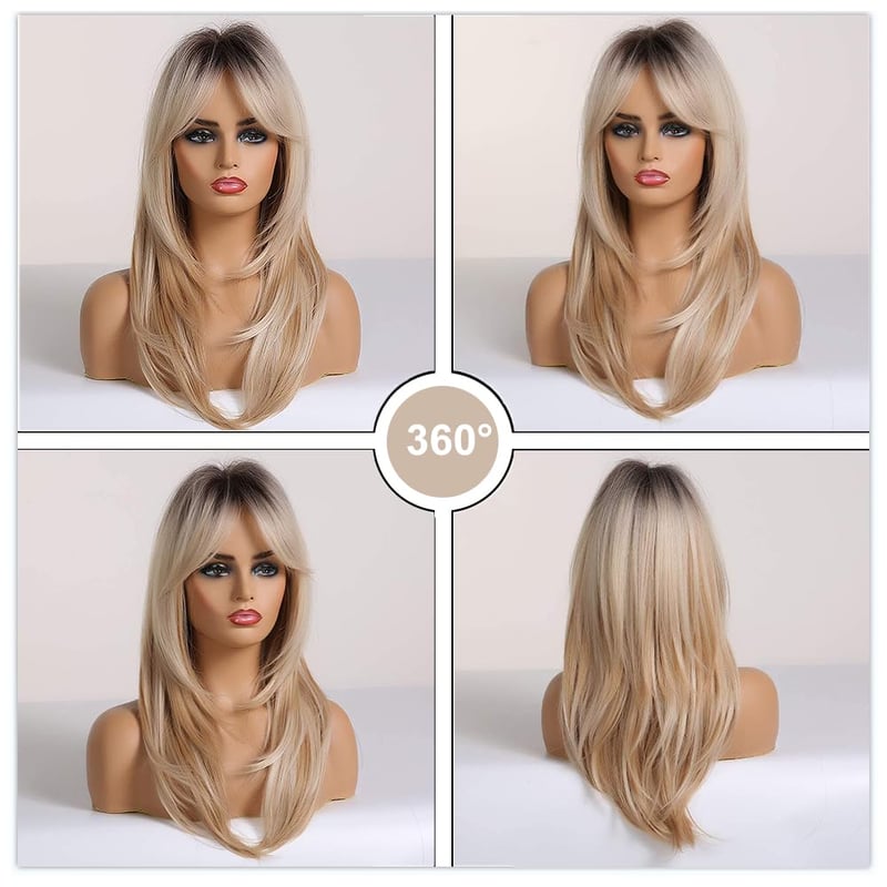 Esmee Hosszú Egyenes Szőke Paróka Sötét Tövekkel - 50 cm Hőálló Műhaj, Állítható Méret, Természetes Hatás, Napi Viseletre

AI: I need to cre