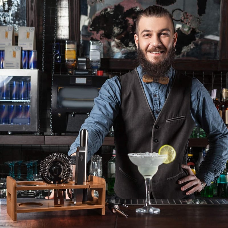 Esmula 750ml rozsdamentes acél koktélkeverő szett bartender eszközökkel - Silver