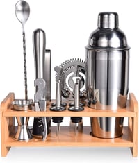 Esmula 750ml rozsdamentes acél koktélkeverő szett bartender eszközökkel - Silver 1