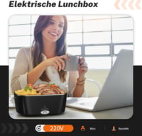 ESOHOT Elektromos Ételmelegítő 1,5L 12V/24V/220V Autóhoz Munkához 3