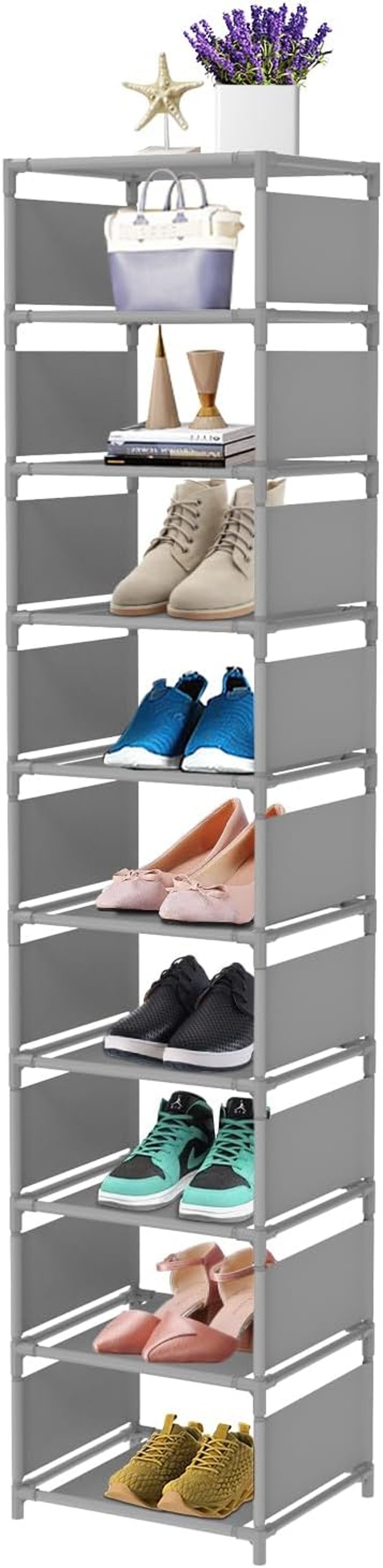 esonstyle 10 szintes fém cipőtartó szűk helyekre 10 pár cipőhöz