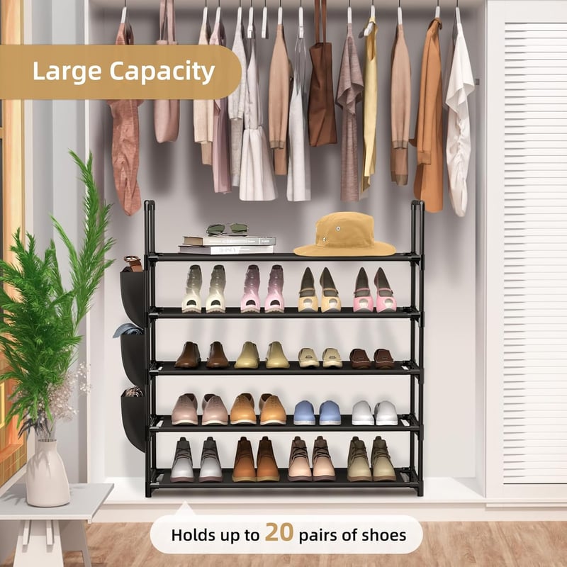 esonstyle 5 szintes cipőtartó, 20-25 pár cipő tárolására, szekrénybe és előszobába