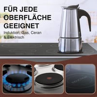 Esperanca rozsdamentes acél indukciós moka kanna, 4 csészés - 200 ml 2