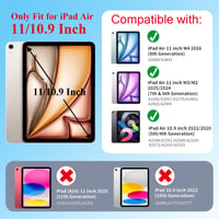 Puzdro na iPad Air 11" (M3/M2, 2025/2024) a Air 5./4. generácie, s držiakom na ceruzku, priehľadný zadný kryt, odolné voči nárazom, stojan, hviezdicová (Polarstern) 2