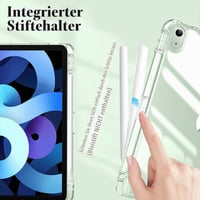 Husă EspZanthic pentru iPad Air de 11 inchi M3/M2 (2025/2024) și generațiile Air 5/4, cu suport pentru creion, capac spate transparent, suport, verde 5