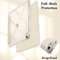 Puzdro na iPad Air 11" (M3/M2, 2025/2024) a Air 5./4. generácie, s držiakom na ceruzku, priehľadný zadný kryt, odolné voči nárazom, stojan, hviezdicová (Polarstern) 5